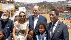 Prince Albert II opens new school during visit to Madagascar